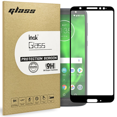Full Coverage Tempered Glass Screen Protector for Motorola Moto G6 - Black